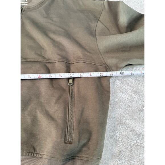 Old Navy Olive Green Dynamic Fleece Bomber Jacket Activewear Womens Size L NWT - Picture 3 of 5